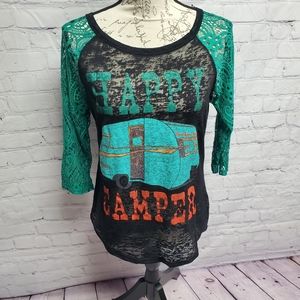 Southern Grace happy camper top. Small. 438